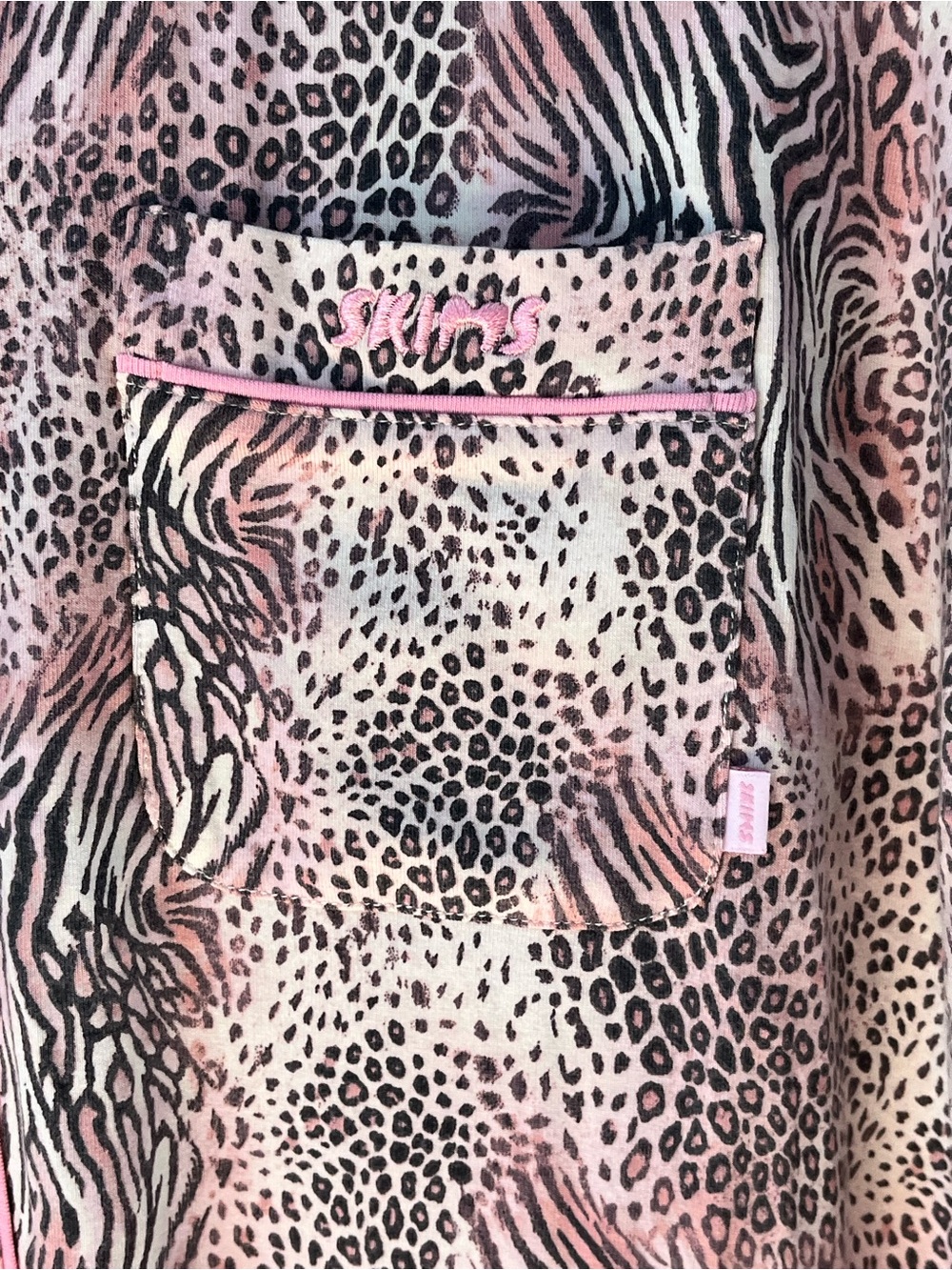 SKIMS Sleep Long Sleep Set in Bloom Mini Animal Print Sz M NWT 🩷🤎 - Picture 9 of 11